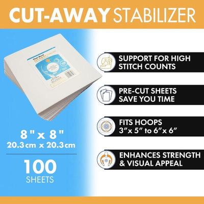 Therm O Web Cut Away Machine Embroidery Stabilizer by HeatnBond - 10 inch x 50 yard Roll Medium Weight 2.5 Ounce Q7514