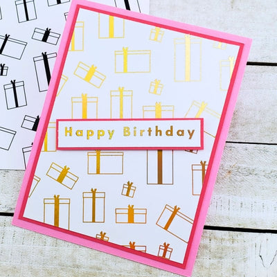 Therm O Web Deco Foil Toner Card Fronts - BIRTHDAY WISH 5734