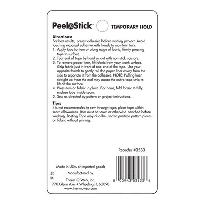 Therm O Web PeelnStick Basting Tape Double-Sided Adhesive 1/8 in x 25 ft 3533